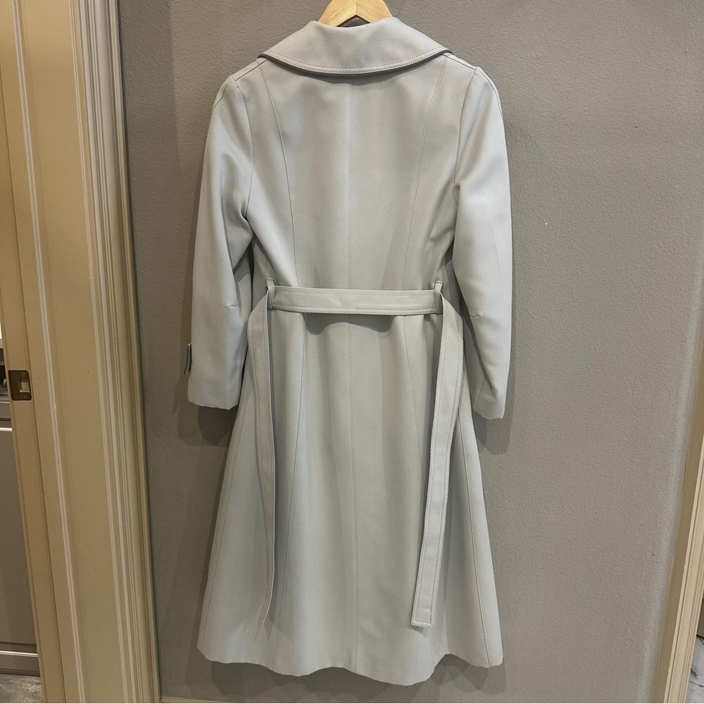 Vintage Forecaster of Boston Trench Coat Size 6 Light Gray Water Resistant Midi - Picture 3 of 8